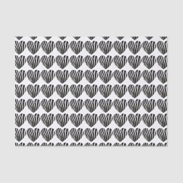 Cool Zebra Print Tissue Paper (Front)