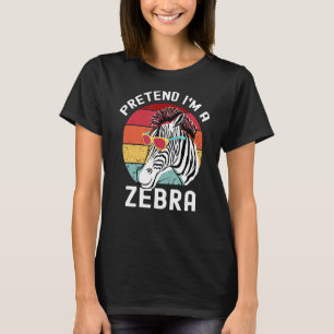 Cool Zebra Sunglasses Vintage Hipster Zebra Animal T-Shirt