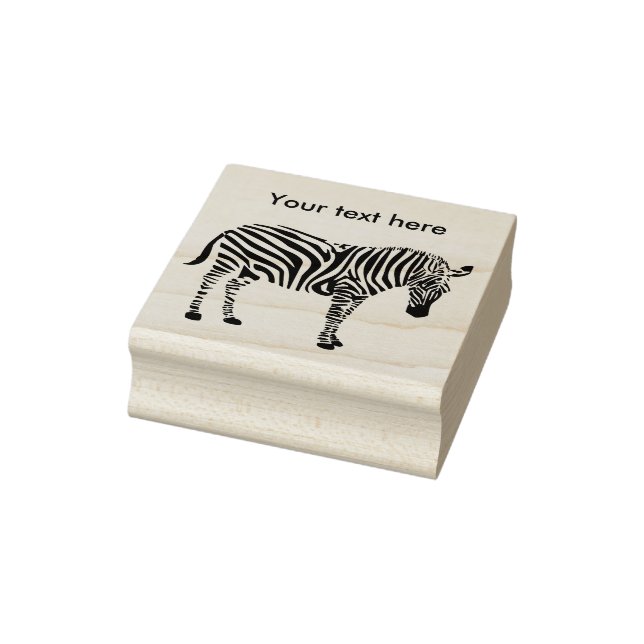 Cool Zebra Wildlife Rubber Stamp (Stamp)