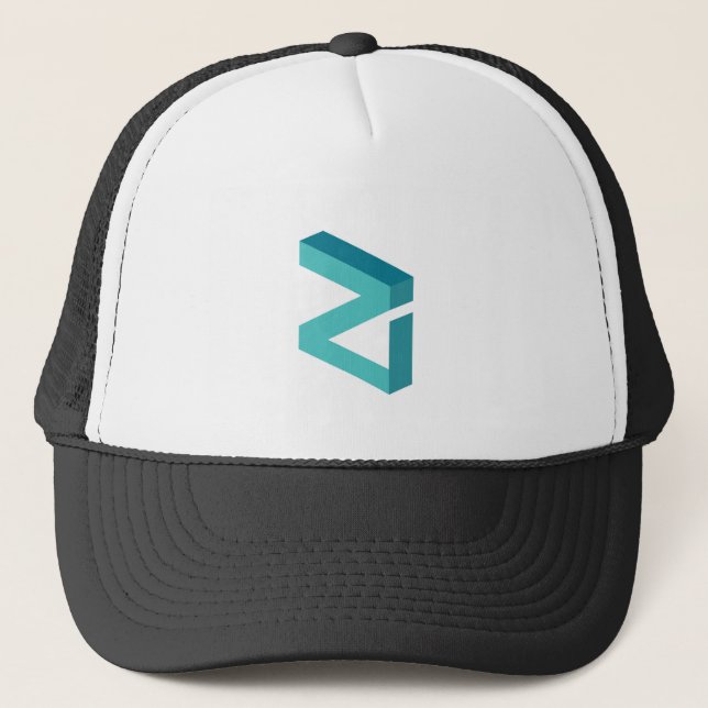 Cool Zilliqa Cryptocurrency Coin Sign Trucker Hat (Front)
