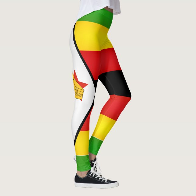 Cool Zimbabwe Flag Fashion Leggings (Right)