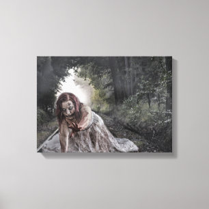 Cool Zombie Girl Canvas Print