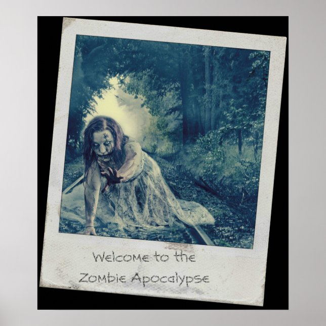 Cool Zombie Girl Poster (Front)