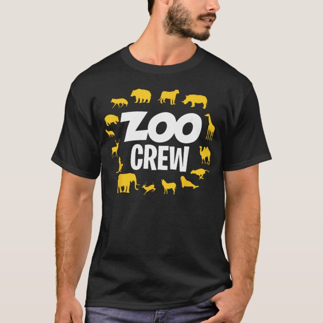 Cool Zoo Crew Zookeeper Funny Future Zoologist T-Shirt (Front)