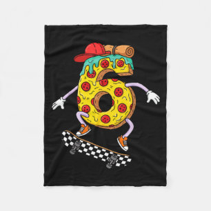 Cool Zza Skateboard Lovers 6th Birthday Boys Girls Fleece Blanket