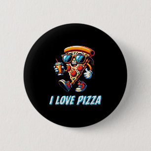 Cool Zza Slice Funny Food Lovers Kids Men And Wome 6 Cm Round Badge