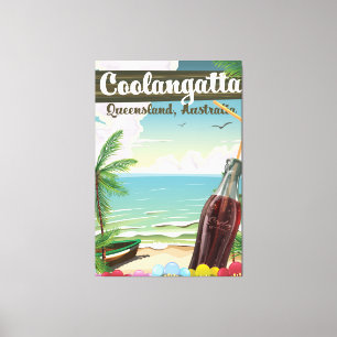 Coolangatta Australia vintage travel poster Canvas Print