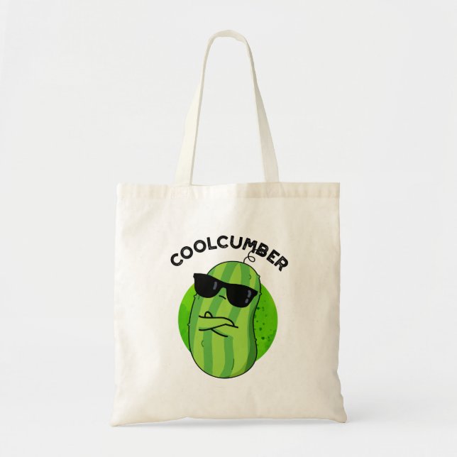 Coolcumber Funny Veggie Cucumber Pun  Tote Bag (Front)
