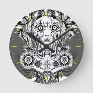 Coole Dogge mit individueller Aufschrift Round Clock