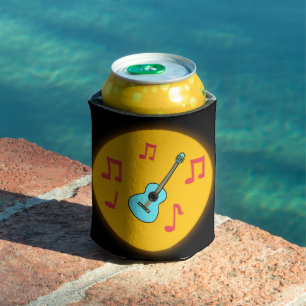 Cooler , can cooler, with guitar and music notes