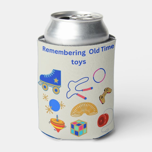 Cooler , foam can cooler, With old times Toys  (Can Front)