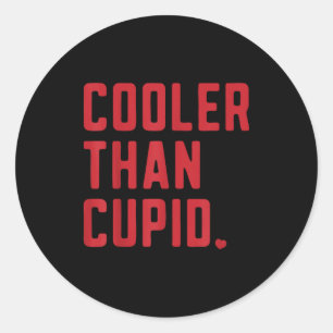 Cooler Than Cud Cute Valentine's Day Kids Boys Gir Classic Round Sticker