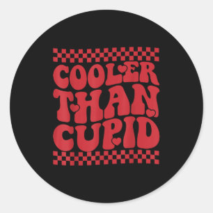 Cooler Than Cud Cute Valentine's Day Kids Boys Gir Classic Round Sticker