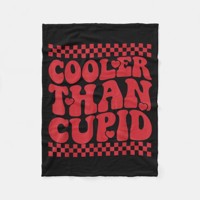 Cooler Than Cud Cute Valentine's Day Kids Boys Gir Fleece Blanket (Front)