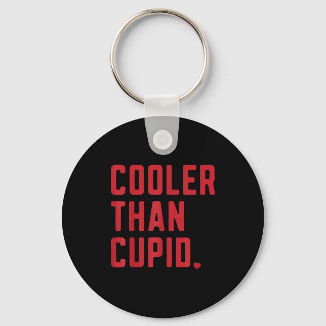 Cooler Than Cud Cute Valentine's Day Kids Boys Gir Key Ring (Front)