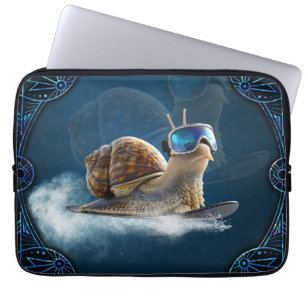 Cooler than the rest, the snowboarding snail.  laptop sleeve