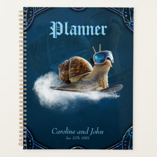 Cooler than the rest, the snowboarding snail. planner