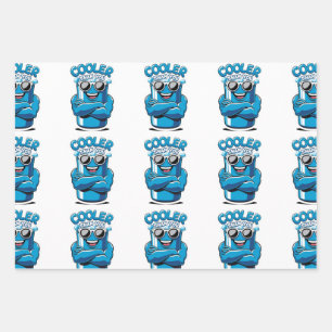 Cooler Than You – Funny Party Cooler Design Wrapping Paper Sheet