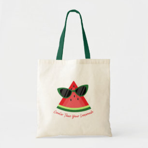 Cooler Than Your Lemonade Funny Text Watermelon Tote Bag