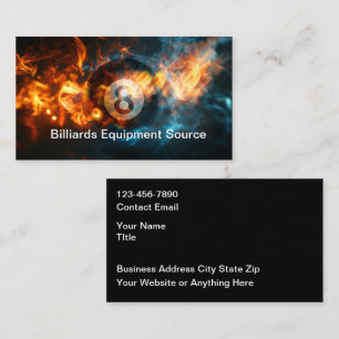 Coolest 8 Ball Billiards Business Cards