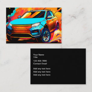 Coolest Automotive Business Cards Bold Colour