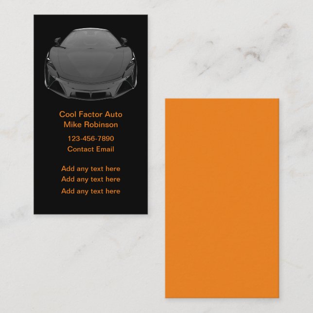 Coolest Automotive Business Cards Design (Front/Back)