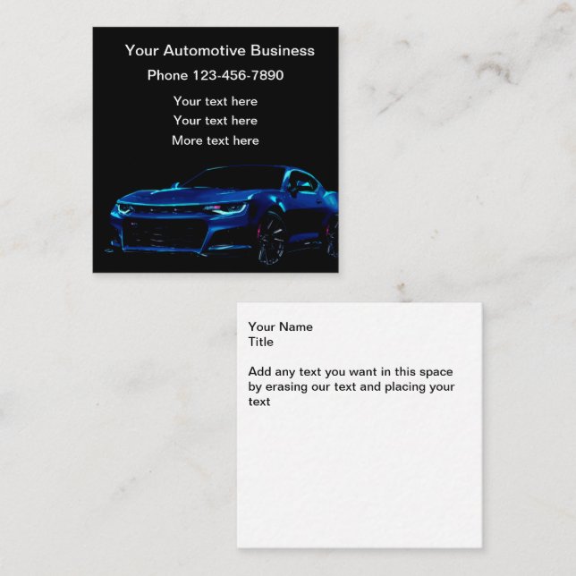 Coolest Automotive Business Cards Design Template (Front/Back)