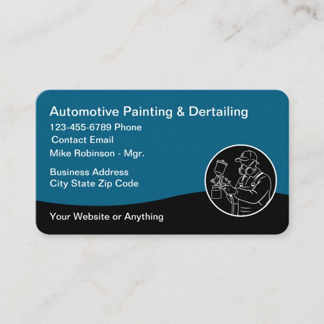 Coolest Automotive Car Painting  Business Card (Front)