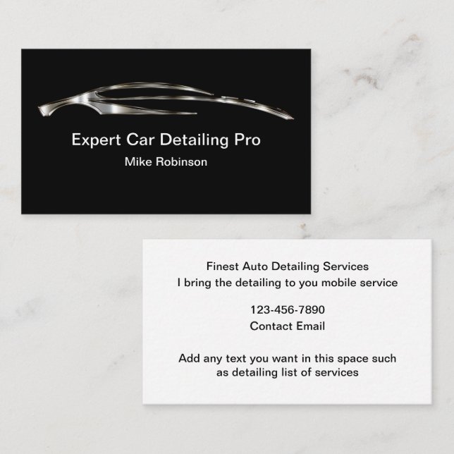 Coolest Automotive Mobile Detailing Pro Business Card (Front/Back)