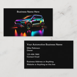Coolest Automotive Services Business Cards Style