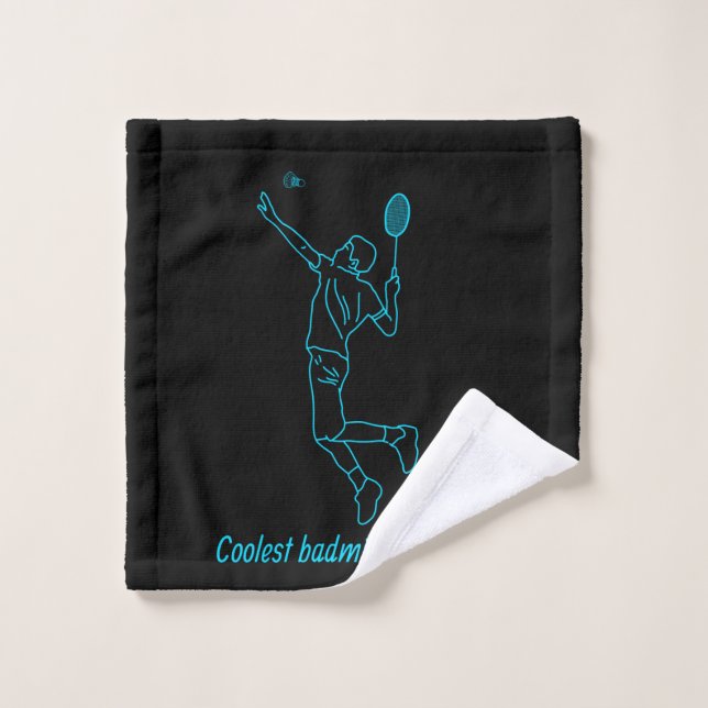 coolest badminton player wash cloth (Wash Cloth)