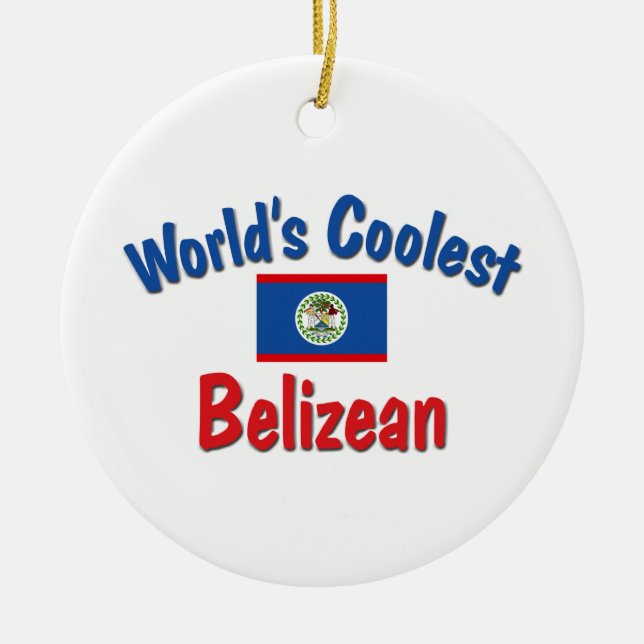 Coolest Belizean Ceramic Tree Decoration (Front)