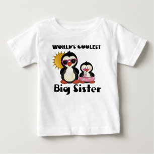 Coolest Big Sister Penguin Baby T-Shirt