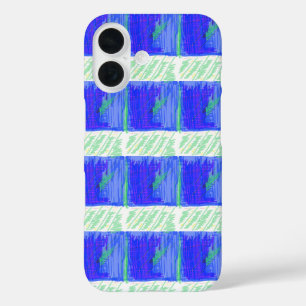 Coolest Blue Nautical Abstract iPhone 16 Case