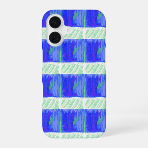 Coolest Blue Nautical Abstract iPhone 16 Case