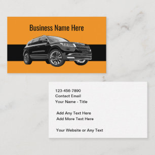 Coolest Bold Automotive Business Cards