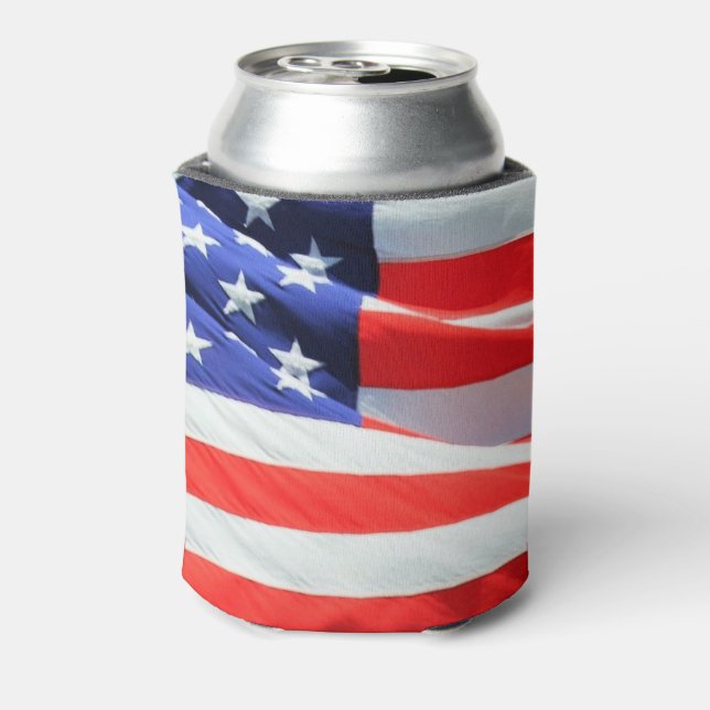 Coolest Can Cooler, American Flag, USA Cooler (Can Back)