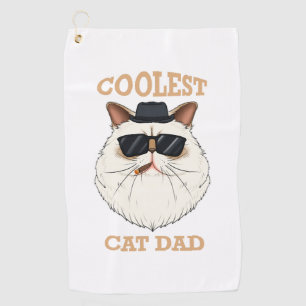 Coolest Cat Dad I Himalayan Cat Dad I Himalayan Golf Towel