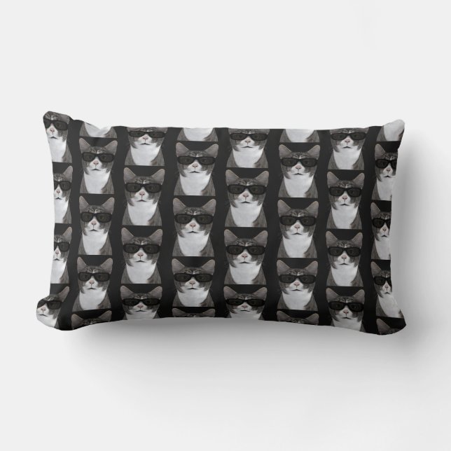 Coolest Cat In Town Lumbar Cushion (Front)