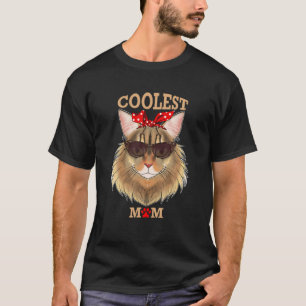 Coolest Cat Mom I Siberian Cat Mom I Siberian Cat T-Shirt