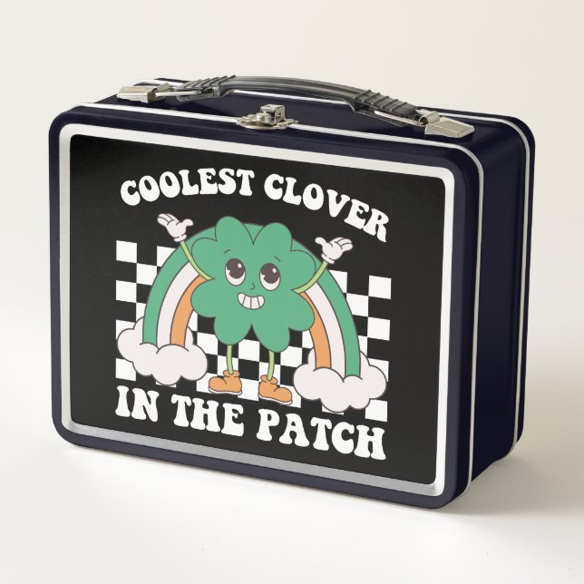 Coolest Clover In The Patch St Patrick's Day Metal Lunch Box (Front)