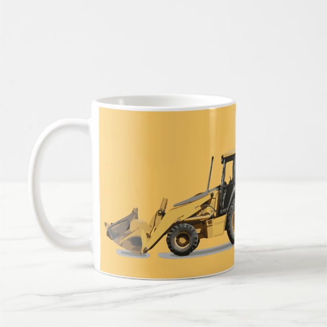 Coolest Construction Excavator Digger Coffee Mug (Left)