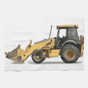 Coolest Construction Excavator Digger Tea Towel