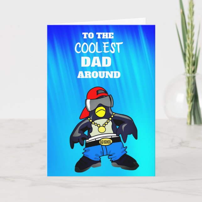 Coolest Dad Around Greeting Card (Front)