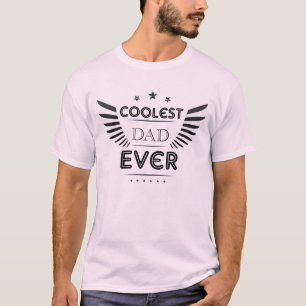 Coolest Dad Ever Heroic Dad Wings Design T-Shirt