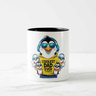 Coolest Dad Ever – Penguin Two-Tone Coffee Mug