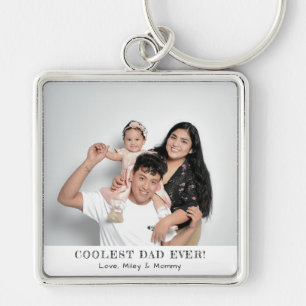 Coolest Dad Ever Photo Father's Day Memories Gift Key Ring