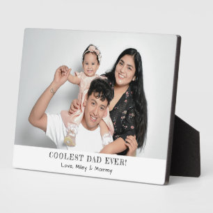 Coolest Dad Ever Photo Father's Day Memories Gift Plaque