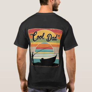Coolest Dad Ever – Retro Fishing Sunset T-Shirt