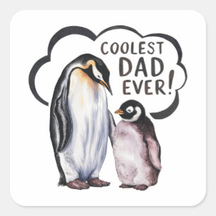 Coolest Dad Ever Square Sticker